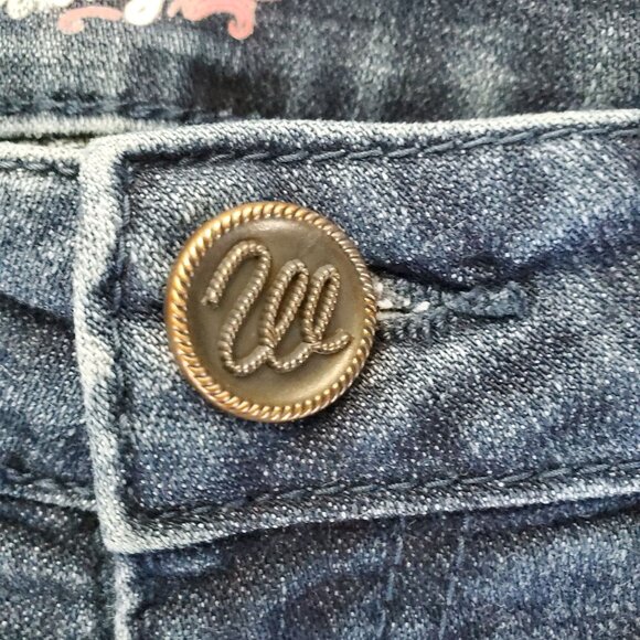 Wrangler Jeans Womens Size 1x32 Blue Trouser Flare Stretch Denim - Picture 10 of 12